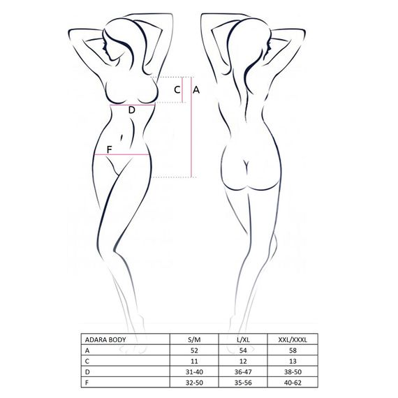 Боді монокіні Passion ADARA BODY L/XL, red | Зображення 2