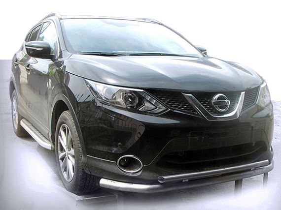 Передній захист ST014 (нерж) для Nissan Qashqai 2014-2021рр