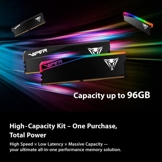Модуль пам'яті для комп'ютера DDR5 32GB (2x16GB) 6000 MHz Viper Elite 5 Ultra Patriot (VEU532G6028K) | Зображення 7