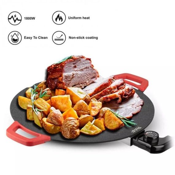 Електричний лист для смаження гриль з антипригарним покриттям RAF R.5304 1800W Варильна поверхня PH-57 | Зображення 1