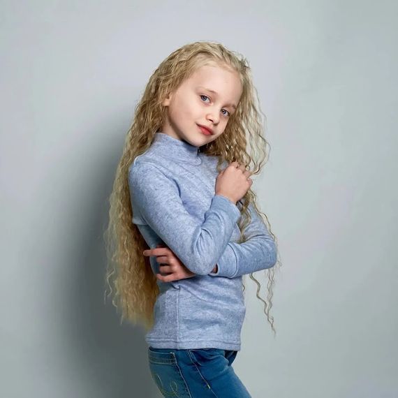 Водолазка для дівчинки Носи своє 110 Блакитний (p-12490-145132) | Зображення 4