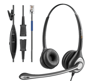 Гарнітура Wantek® H602 RJ9/RJ2 з QD для офісних телефонів та кол-центрів