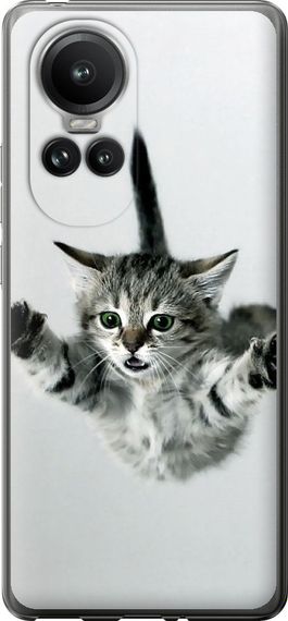 Чехол на Oppo Reno10 Pro Летящий котёнок "2322u-3109-17620"