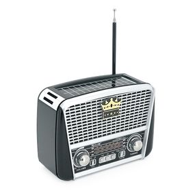 Радіоприймач GOLON RX-456S, LED, 3W, FM радіо, Входи microSD, USB, AUX, корпус пластмас, Black/Red, BOX