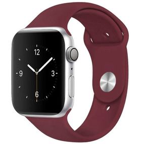 Силиконовый ремешок для Apple Watch Sport Band 38/40/41/42mm(ser.10) (S/M & M/L) 3pcs Бордовый / Plum