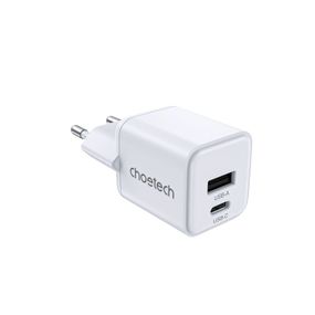 Мережевий зарядний пристрій Choetech PD5012-EU-WH, USB-A/USB-С