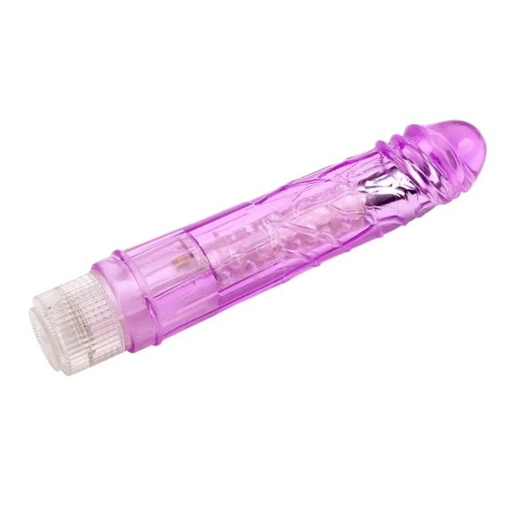 Прозорий реалістичний вібратор Chisa Crystal Jellie на батарейках, фіолетовий Sex Aura | Зображення 4