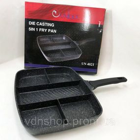 Універсальна сковорідка для готування UNIQUE, Кулінарна сковорода з антипригарним покриттям KN-18