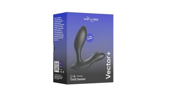 Смарт-вібромасажер простати We-Vibe Vector+ CHARCOAL BLACK, пульт ДК, регульований кут нахилу Sex Aura | Зображення 7
