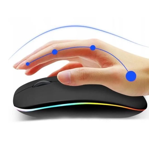 Бездротова миша з RGB підсвічуванням, Bluetooth, 1600DPI / Безшумна акумуляторна мишка для ПК та ноутбуків | Зображення 4