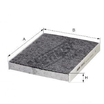 Фильтр салона угольный VW Polo 17- / T-Roc 18-, Hengst, E4981LC,