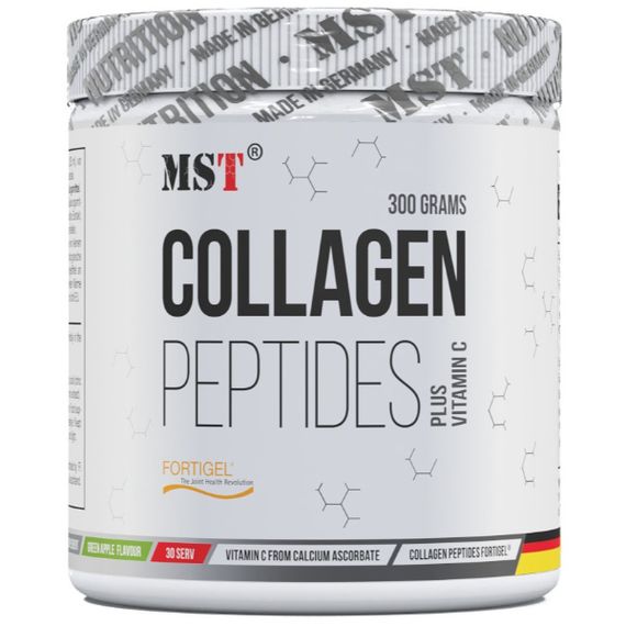 Хондропротектор (для спорту) MST Nutrition Collagen Peptides + Fortigel 300 g /30 servings/ Green Apple