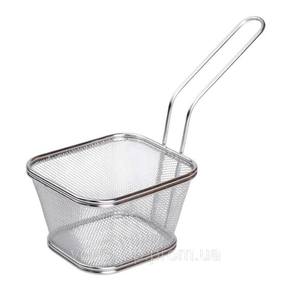 Корзина сервировочная для подачи фри и снеков 13х11х7см фритюрница нержавеющая сталь HP-19-3-L