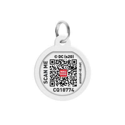 Адресник для животных WAUDOG Smart ID с QR паспортом "Супермен Америка" круг 30 мм (230-1010) | Зображення 2