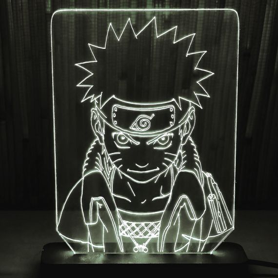 Акриловый светильник-ночник Наруто 2 белый tty-n000139