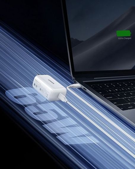 мережева зарядка ANKER PowerPort III - 65W Pod PPS+GaN (Білий) (A2712H21) | Зображення 3