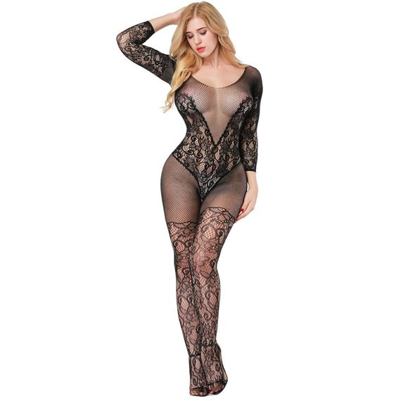 БодіСтокінг (Боді комбінезон Сітка) Babydoll 42 Чорний 8507 | Зображення 1