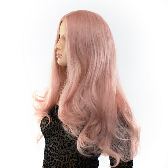 Перука довга хвиляста Fetish Hair ніжно рожева, 60 см | Зображення 1