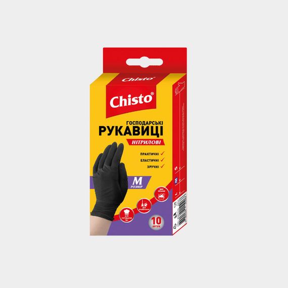 Chisto Рукавички нітрилові р.М 10шт/1уп