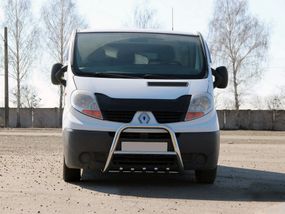 Кенгурятник QT-Spec (нерж.) для Renault Trafic 2001-2015 гг