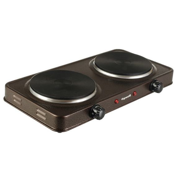 Настольная плита электрическая ViLgrand VHP152F. CG-555 Цвет: коричневый | Зображення 2