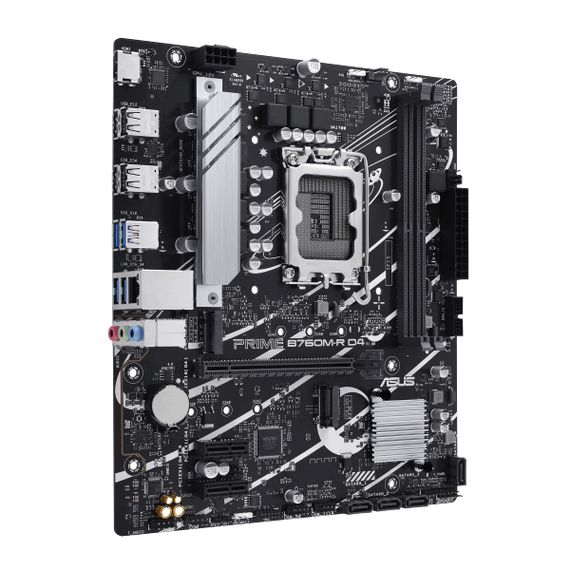 Материнcкая плата ASUS PRIME B760M-R D4 s1700 B760 2xDDR4 M.2 HDMI mATX 90MB1HA0-M0EAY0 | Зображення 3