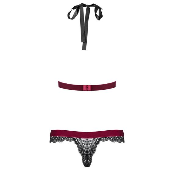 Мереживне боді з відкритою спиною Obsessive Rossita, чорний, S/M sexstyle | Зображення 4