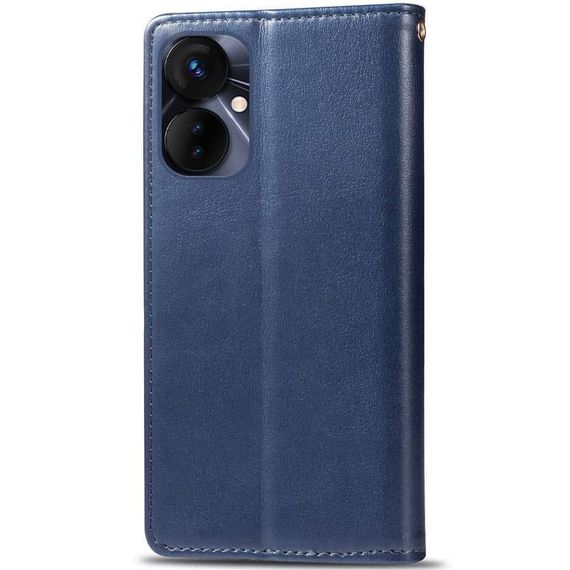 Шкіряний чохол-книжка GETMAN Gallant (PU) для TECNO Spark 9 Pro (KH7n) Штучна шкіра, Слот для візитки, Синій | Зображення 1