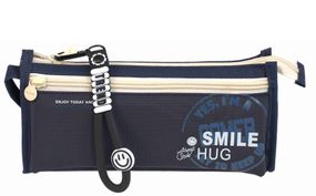 Пенал-гаманець 26757S Smile, 1 відділення, з кишенею, 22х6х10см, поліестер, в пакеті (8591662267570) Синій