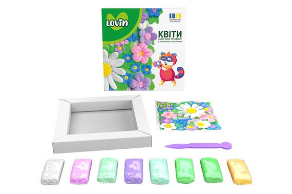 Набір для ліплення 7000227 "Квіти" об'ємна картина LOVIN | Зображення 4