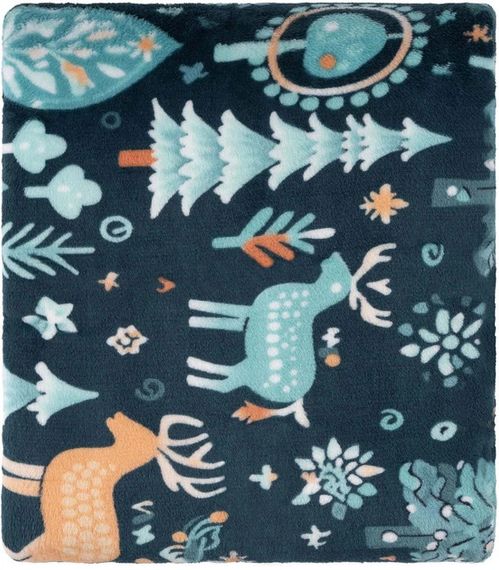 Плед Ardesto Christmas Flannel Олені Зелений ART0127PB 160х200 см | Зображення 1