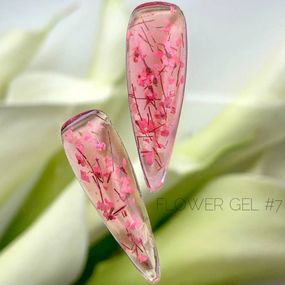 Гель з сухоцвітами Crooz Flower Gel №7 (прозорий ніжно-рожевий) 5 мл
