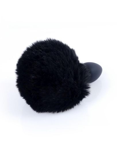 Анальна пробка - Bunny Tail Silicone Black Plug Black Sex Aura | Зображення 3