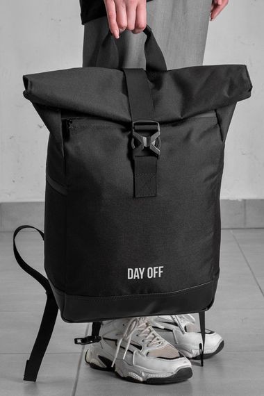 Повсякденний рюкзак Роллтоп шкільний Without з принтом DayOff Black | Зображення 3
