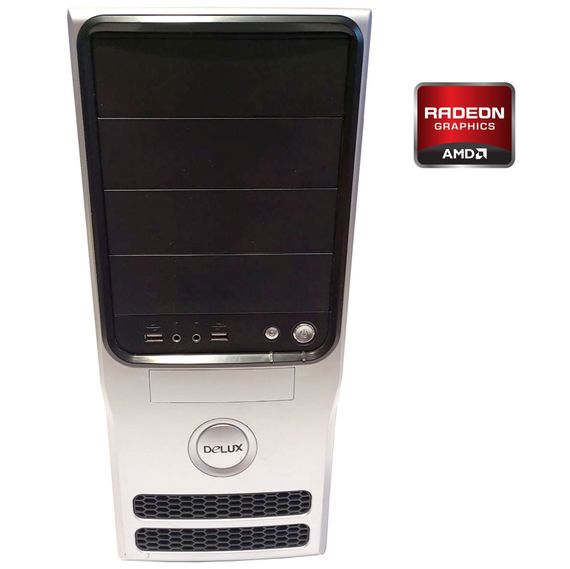 ПК Delux Tower / AMD Athlon II X4 620 (4 ядра по 2.6 GHz) / 8 GB DDR3 / 320 GB HDD / AMD Radeon R5 230, 1 GB DDR3, 64-bit / 420W б/в