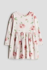 Дитяча бавовняна сукня для дівчинки H&M 134-140 см Світло-рожева (25120304E)