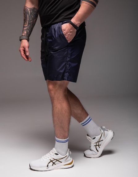 Мужские легкие шорты из плащевки внутри с сеткой RA2040, цвет синий, размер M | Зображення 3