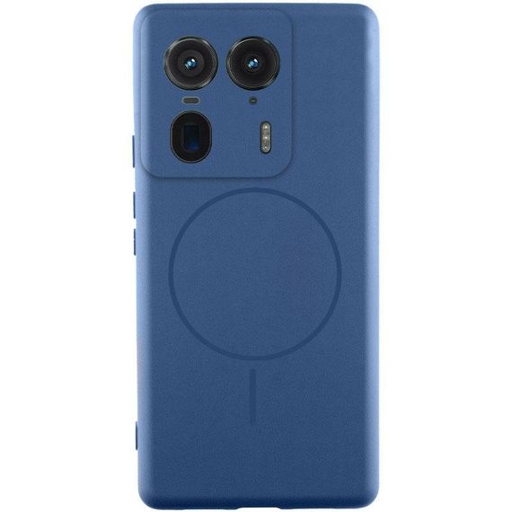 Чохол Silicone Cover Lakshmi Full Camera (AA) with MagFit для Motorola Edge 50 Ultra Синій / Navy blue