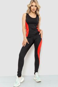 Спорт костюм женский  цвет черно-коралловый 102R075
