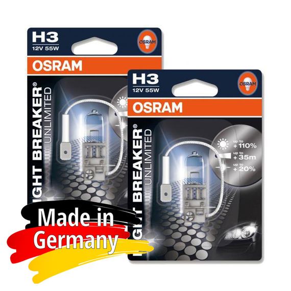 Галогеновая лампа h3 OSRAM Night Breaker Unlimited, 110 процентов