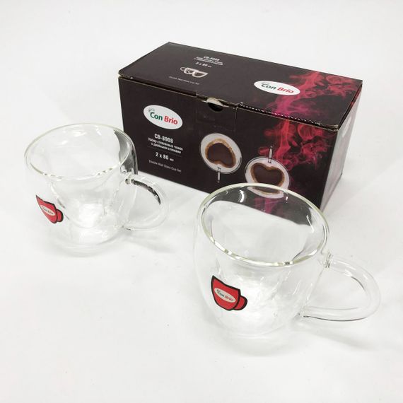 Склянки та чашки з подвійним дном Con Набір чашок для чаю з подвійним дном кухоль QD-39 | Зображення 2