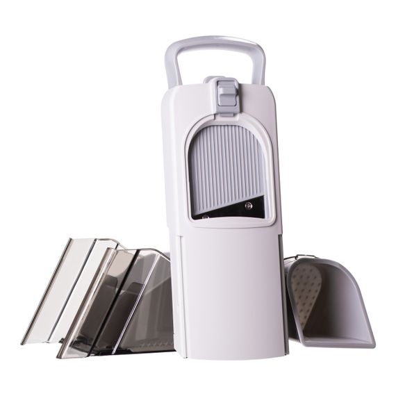Овочерізка ручна універсальна з контейнером 19×12.5×34 см слайсер для овочів кухонна овочерізка HP-8-67 | Зображення 1