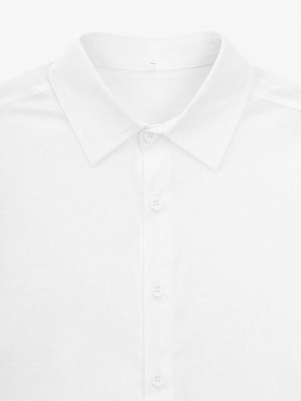 Сорочка однотонна для хлопчика Dinomin 255026 128 см Білий shop (2000999497971) | Зображення 1