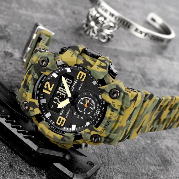 Чоловічий годинник Skmei 1965CMGN camo green. | Зображення 3
