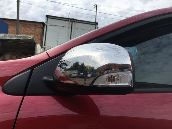 Накладки на дзеркала (2 шт., нерж.) OmsaLine - Італійська нержавійка для Renault Megane III 2009-2016 рр | Зображення 5