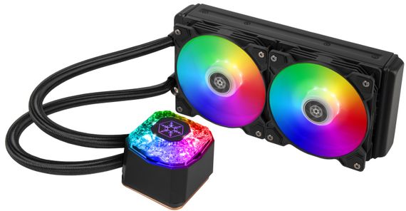 Система жидкостного охлаждения SilverStone IceGem 240P ARGB, 115x, 1366, 1200,2011,2066,TRX4,TR4,AM4,3(+),2(+),FM2(1), 2x120мм (SST-IG240P-ARGB) | Зображення 2
