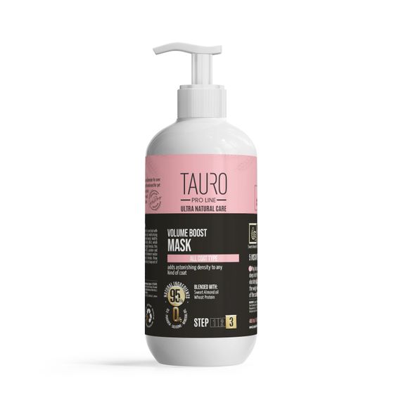 Маска для надання об'єму вовни собак та кішок TAURO PRO LINE Ultra Natural Care Volume Boost Mask 400 мл