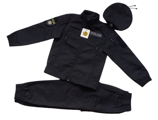 Костюм дитячий ARMY KIDS Поліцейський для хлопчиків і дівчаток колір чорний | Зображення 5