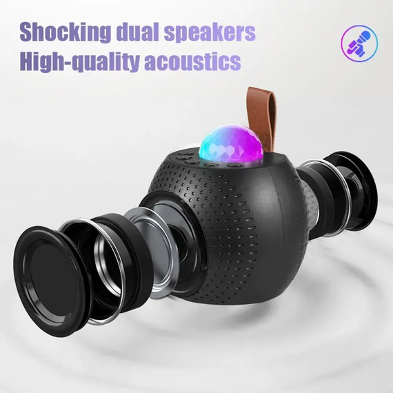 Портативна колонка (Z1) (Bluetooth, LED, 2 мікроф., проекція) (Чорна, біла, рожева) | Зображення 2