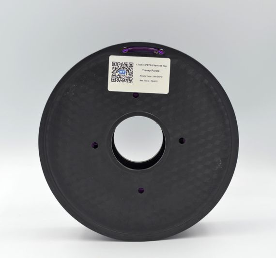 PETG-пластик MT Filament для 3D-принтера 1.75 мм 1 кг прозрачный фиолетовый (3DMT-PETG1.75-01-TP) | Зображення 2